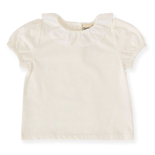 Goldie + Ace Laura Puff Sleeve Collar Top 3M-2Y