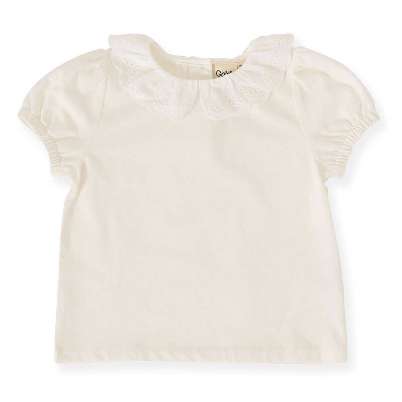 Goldie + Ace Laura Puff Sleeve Collar Top 3M-2Y image number 0