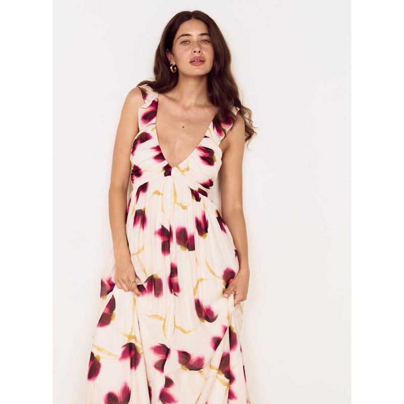 MINKPINK Emery Ruffled Bias Maxi Dress image number 2