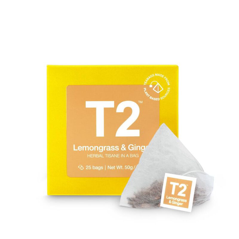 T2 Lemongrass & Ginger Tea Bag Cube 25 Pack image number 0