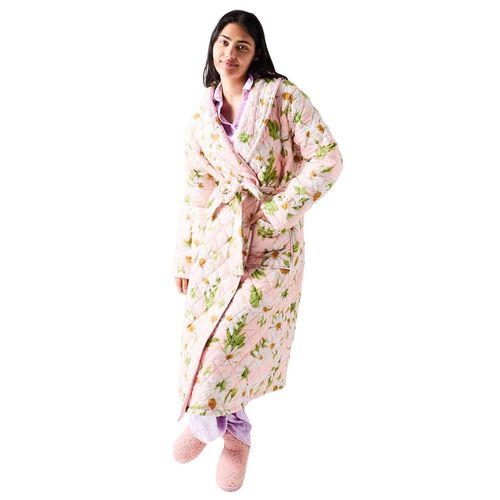 Kip&Co Sweet Daisy Quilted Velvet Robe