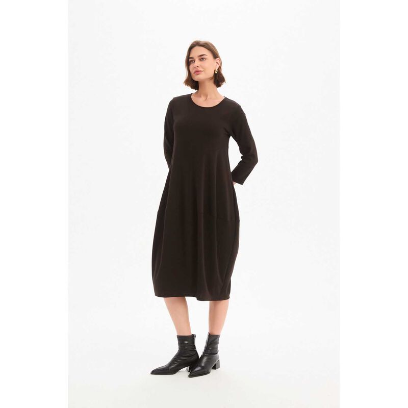 TIRELLI Diagonal Seam Knit Dress image number 7