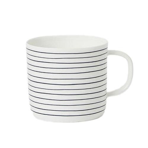 Citt&agrave; Stripe Coffee Cup Navy/White 8.5cmdiax7.5cmh