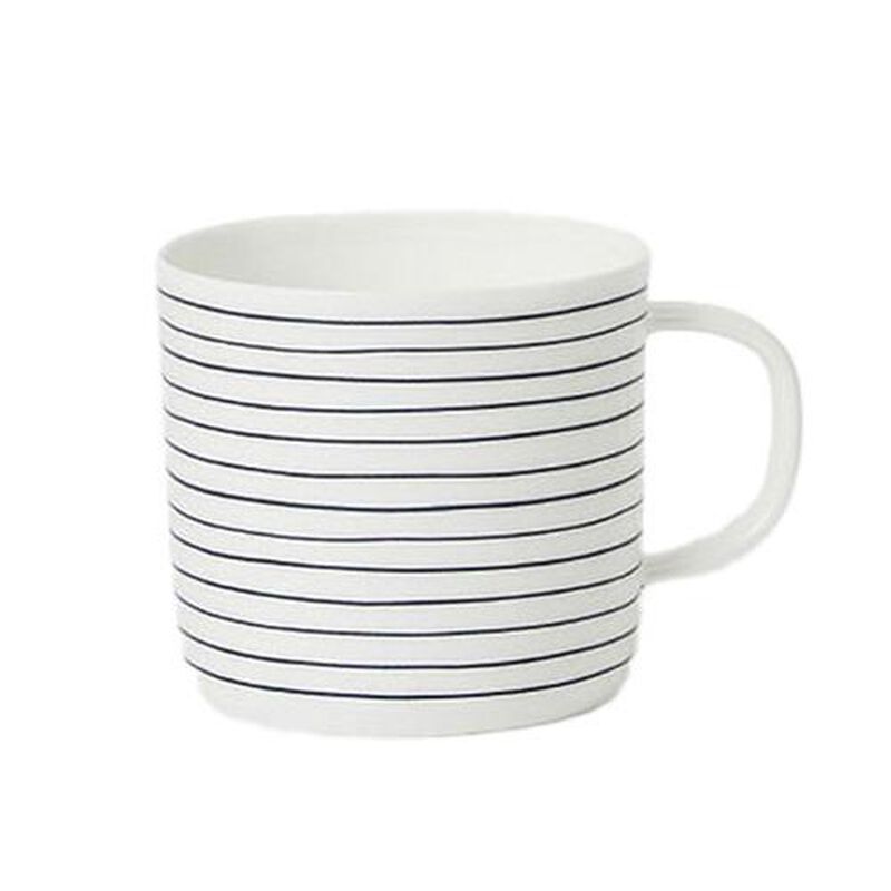 Citt&agrave; Stripe Coffee Cup Navy/White 8.5cmdiax7.5cmh image number 0