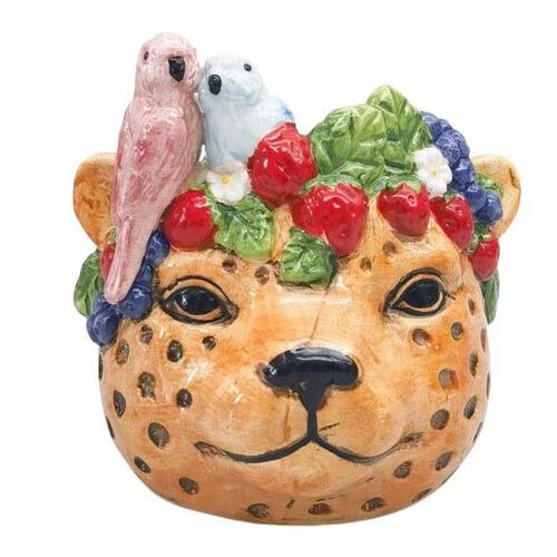 Urban Products Jungle Cheetah Planter Orange 17cm