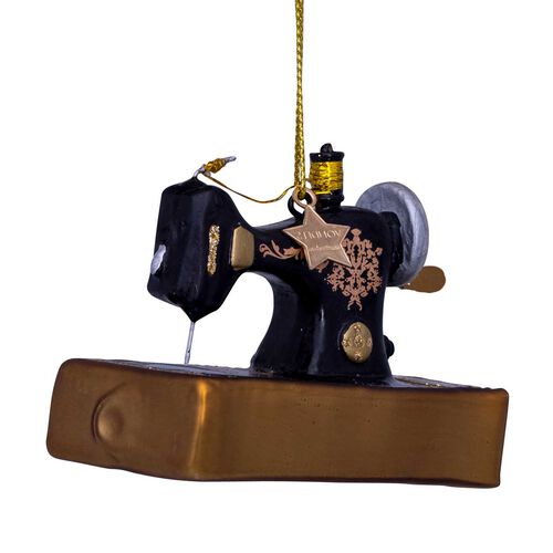 Vondels Ornament Glass Vintage Sewing Machine 9cm