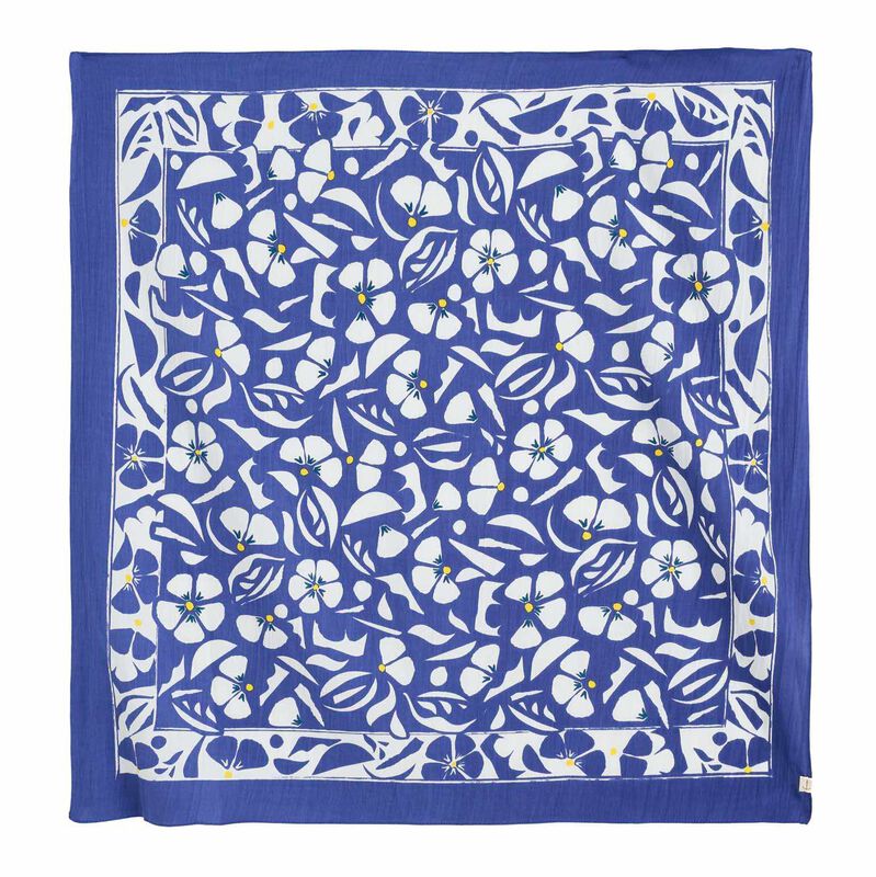 Seasalt Cornwall May Garland Square Collaged Border Bright Marine image number 0