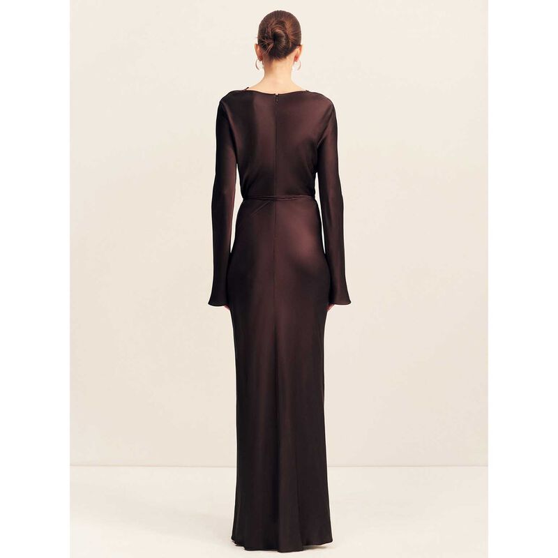 Shona Joy Agnes Long Sleeve Maxi Dress with Belt image number 1
