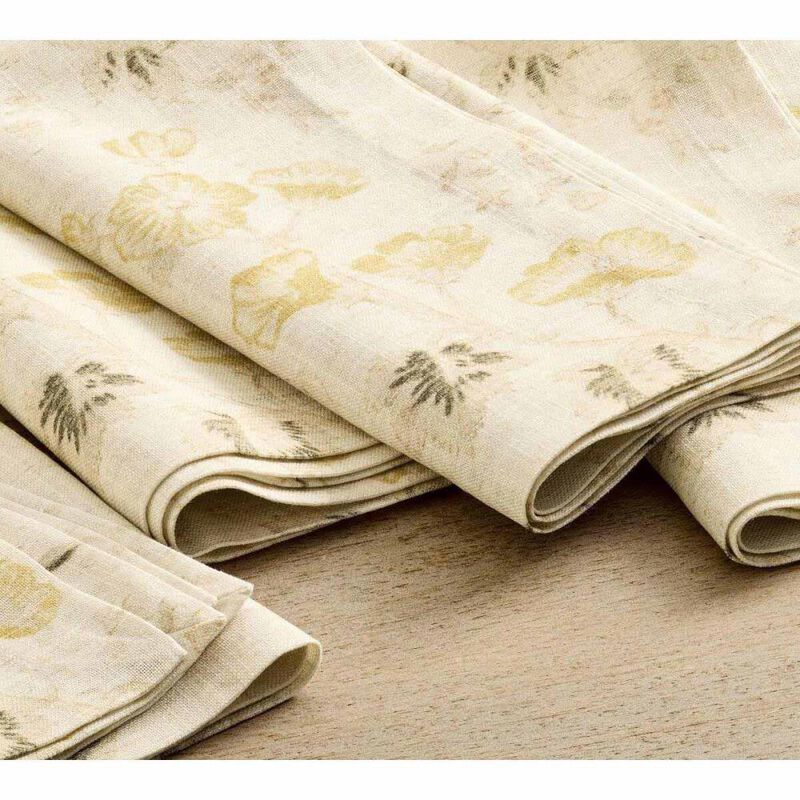 Pottery Barn Vintage Islands Organic Printed Napkin Set Of 4 image number 1
