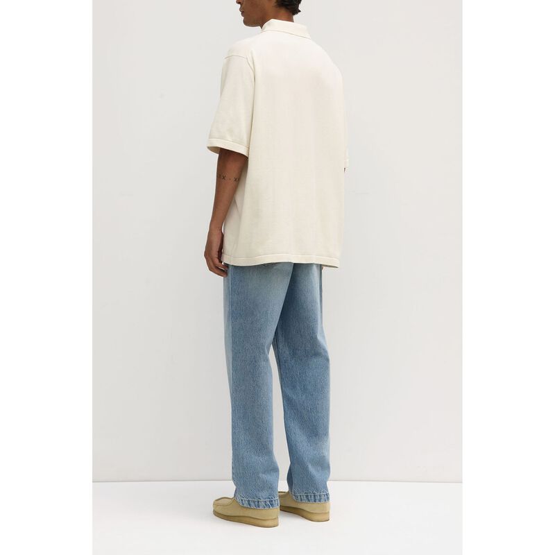Assembly Label Hugo Short Sleeve Knit Polo Cream image number 1