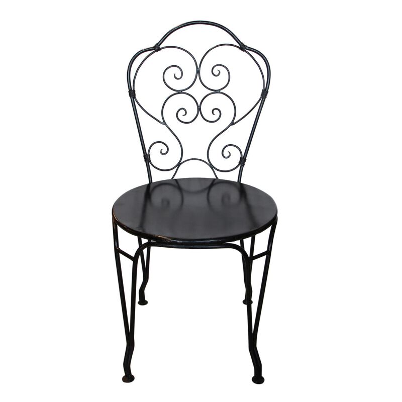 French Country Black Iron Paris Chair image number 0