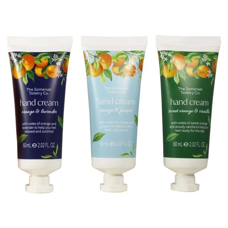 The Somerset Toiletry Co Squeeze The Day Hand Cream Trio Orange image number 1