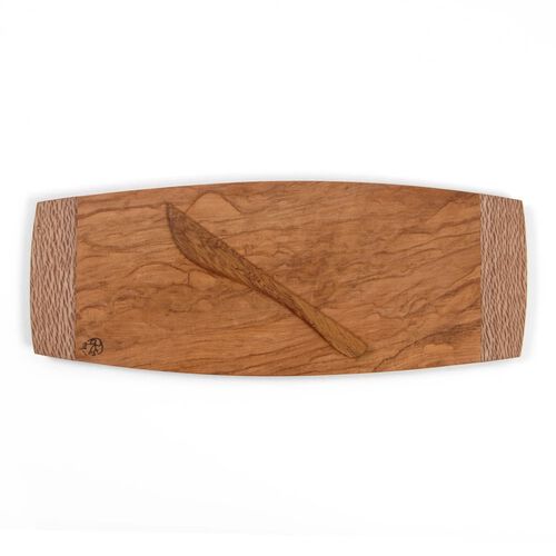 MZ Design Waka Pate Cheese Board With Knife Medium - Rimu