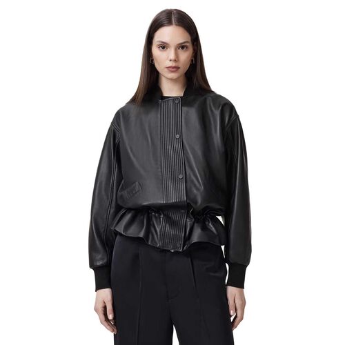 AllSaints Sofi Leather Bomber Jacket