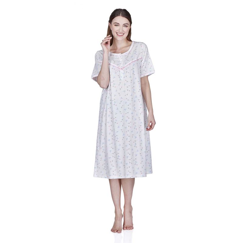 La Marquise Flower Leaf Jersey Short Sleeve Nightdress image number 0