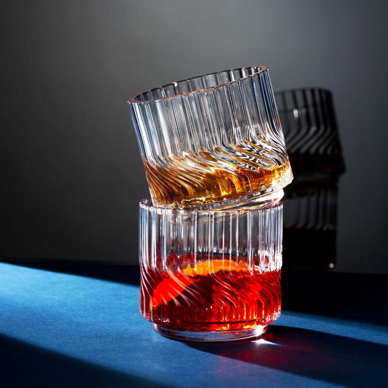 Viski Zephyr Crystal Lowball Tumblers, Set of 2 image number 1