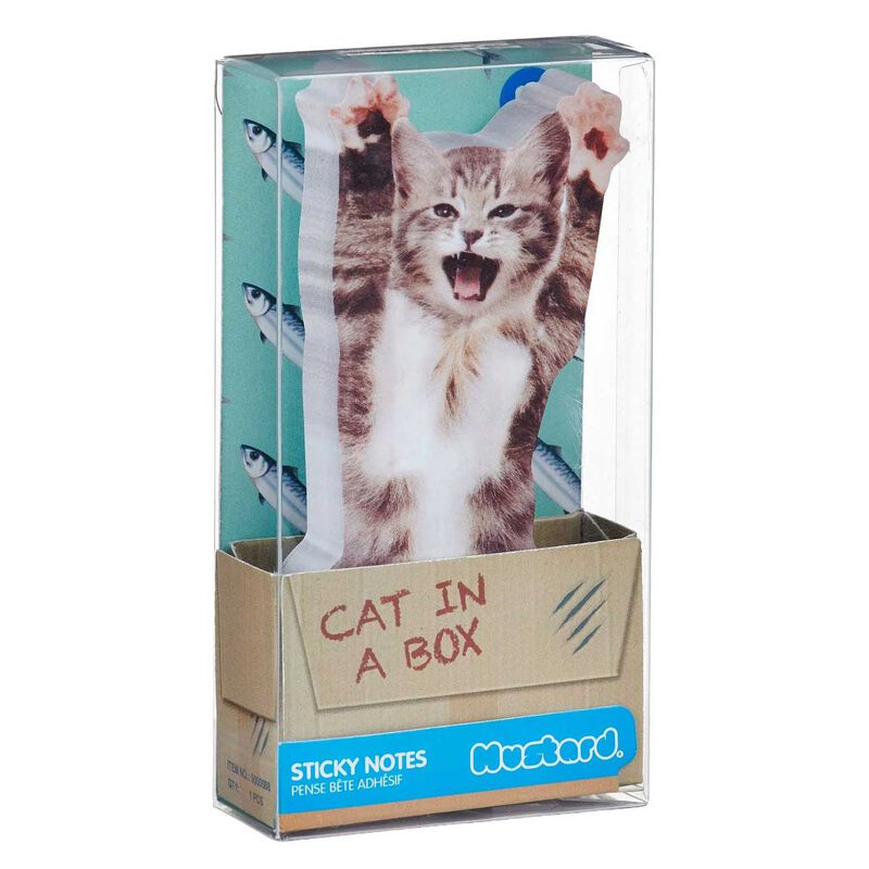 Mustard Cat In A Box Sticky Notes image number 0
