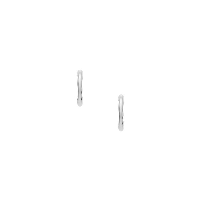 Skagen Moderne Stak Silver-Tone Stainless Steel Hoop Earrings SKJ1869040 image number 1