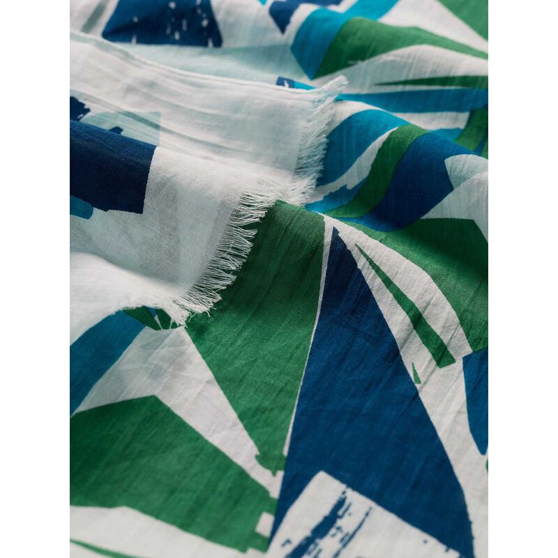Seasalt Cornwall Summer Scarf Spinnaker Border Hedgerow image number 2