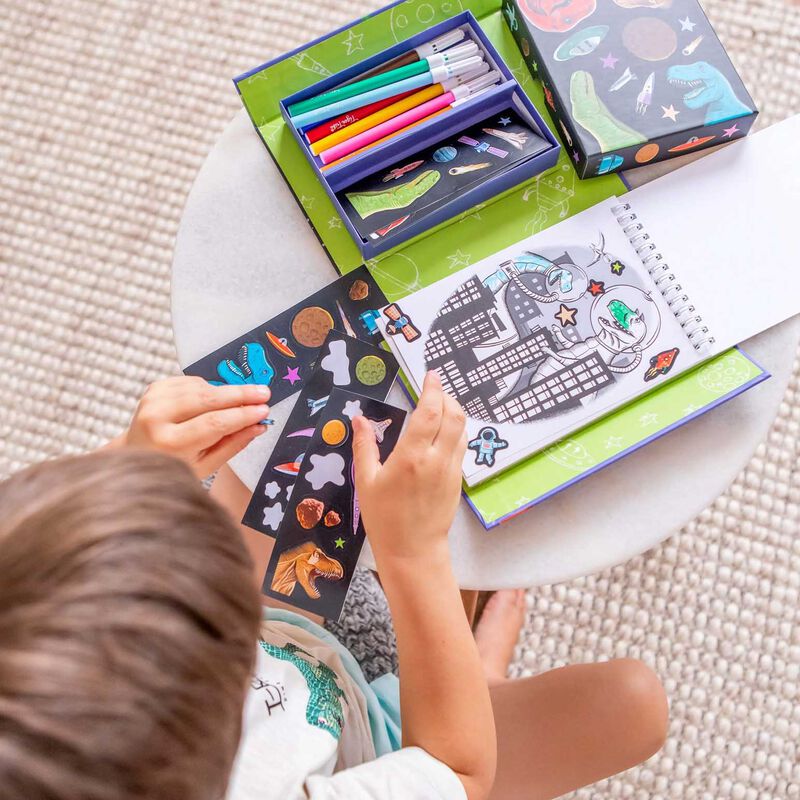 Tiger Tribe Colouring Set - Dinos in Space image number 1