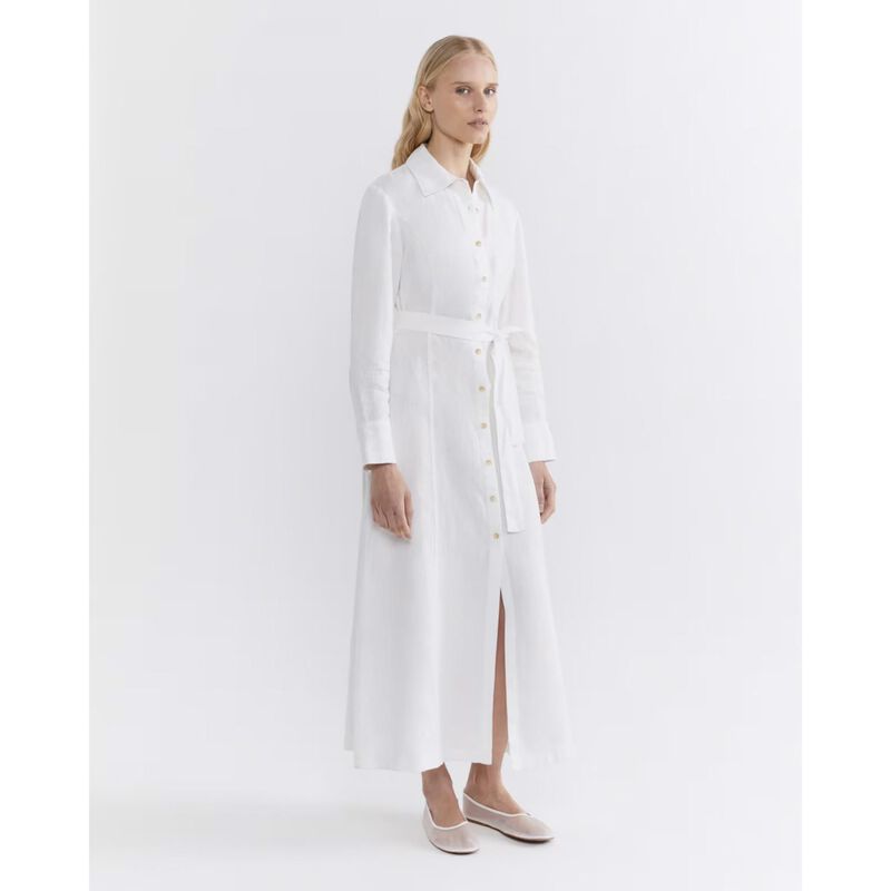 JAG Natasha LS Linen Shirt Dress image number 3