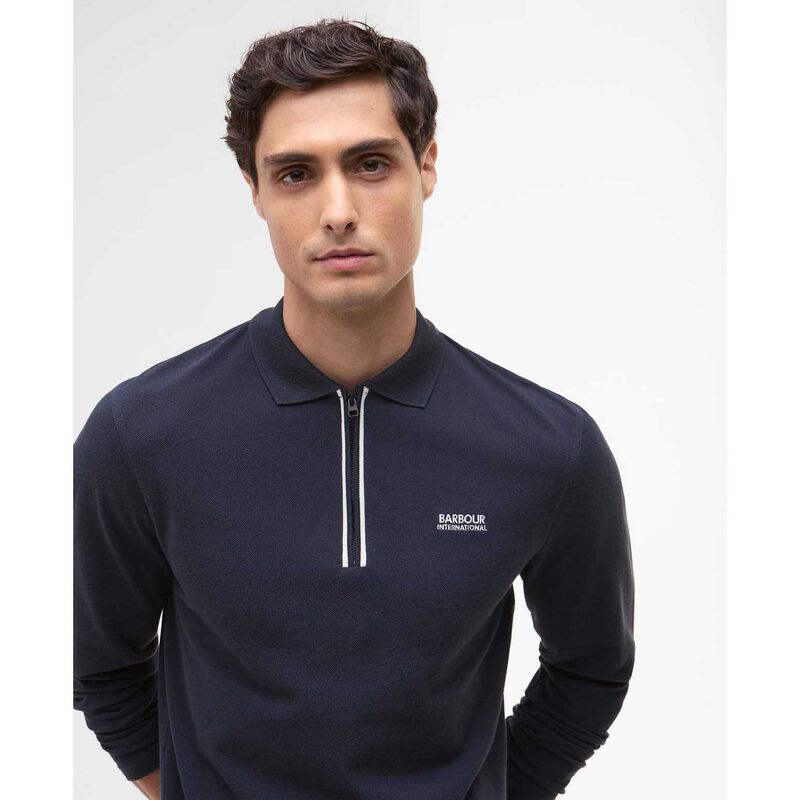 Barbour International Marshall Ls Zipped Polo Shirt image number 2