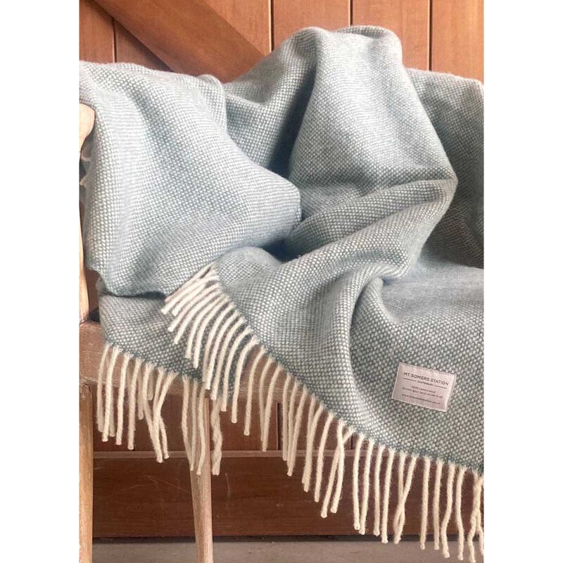 Mt Somers Station Basket Weave Lambs Wool Throw 150x180cm image number 2