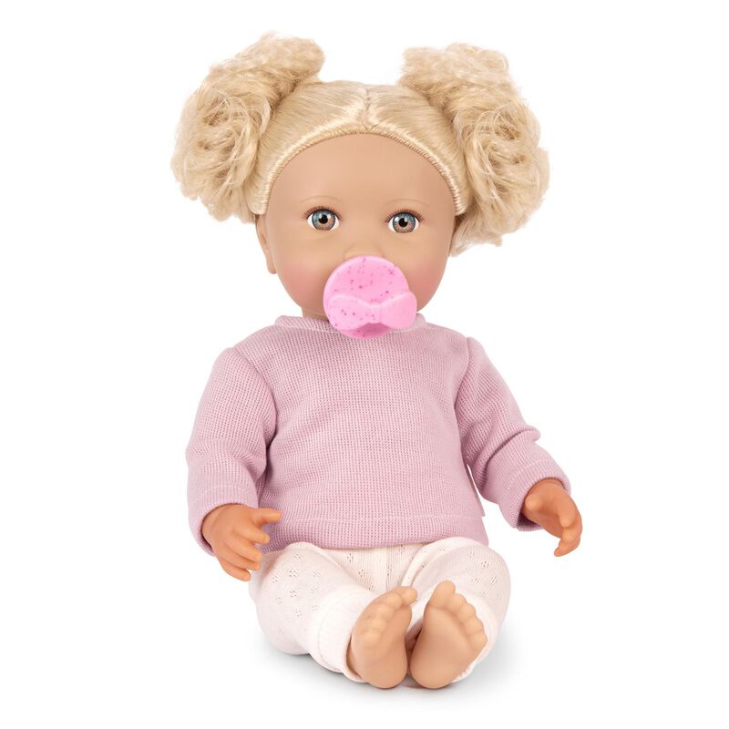 Lullababy 14" Doll W/ Hair & Light Pink Top image number 0