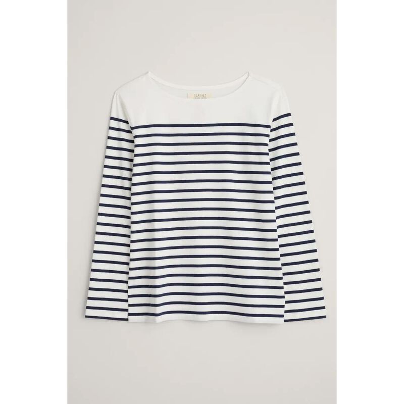 Seasalt Cornwall Sailor Shirt Falmouth Breton Chalk Maritime image number 2