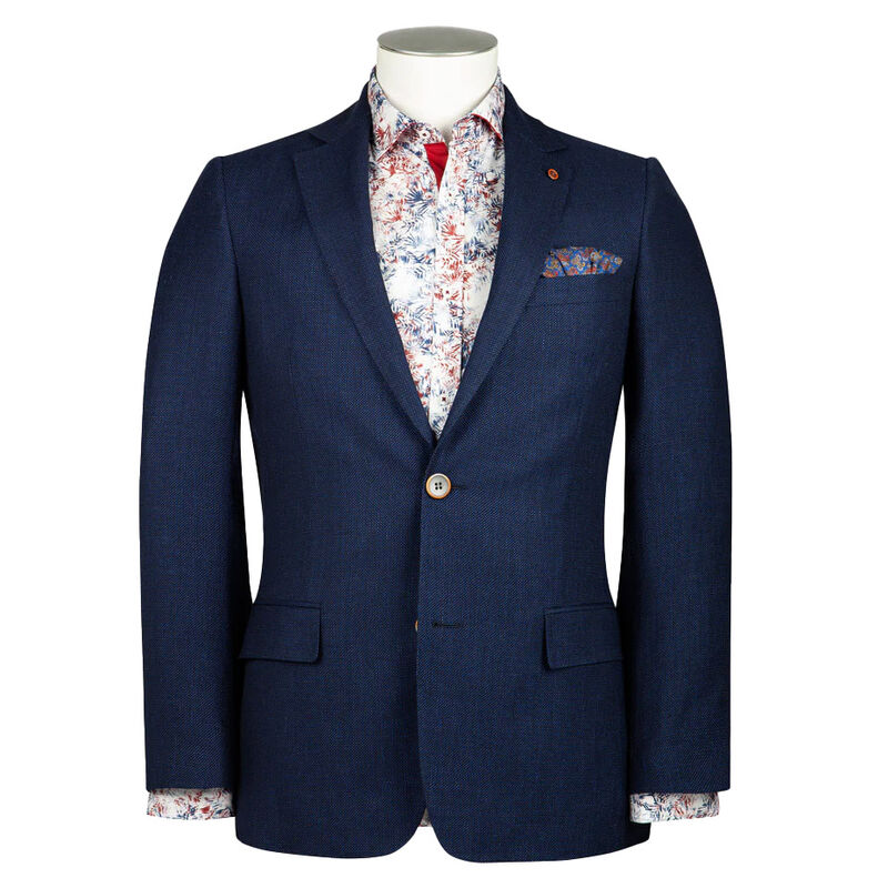 Rembrandt Hawker Navy Textured Blazer image number 0