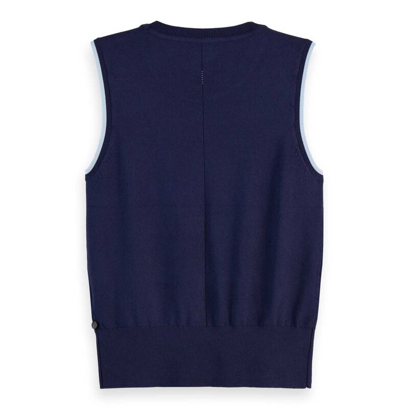 Scotch & Soda Crew Neck Relaxed Knitted Tank image number 1