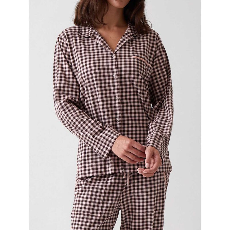 Wallace Cotton Kendra Organic Brushed Cotton Knit PJ Shirt image number 3
