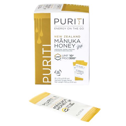 Puriti Manuka Honey Sachets UMF 10+ 10 x 10g