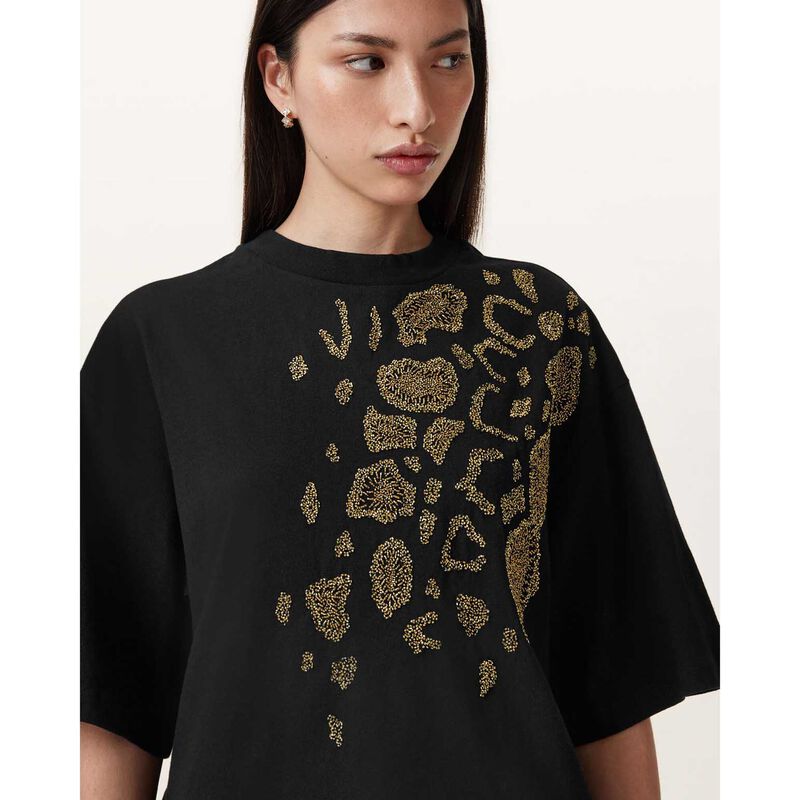 AllSaints Amelie Flow Embellished T-shirt image number 2