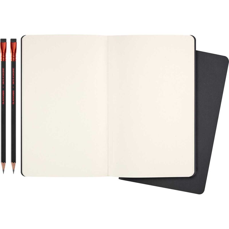 Moleskine x Blackwing LE Set 2 Soft Pencils + 2 Plain Large Cahier image number 1
