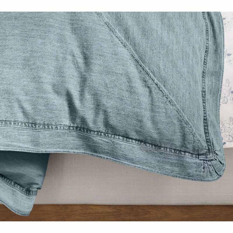 Pottery Barn Soft Washed Denim Duvet Cover Denim - Queen image number 2