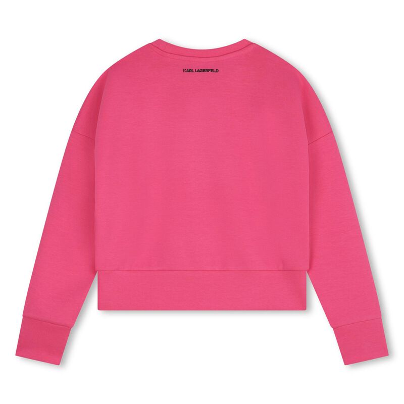 Karl Lagerfeld Rhinestone Graphic Sweatshirt 6Y - 8Y image number 1