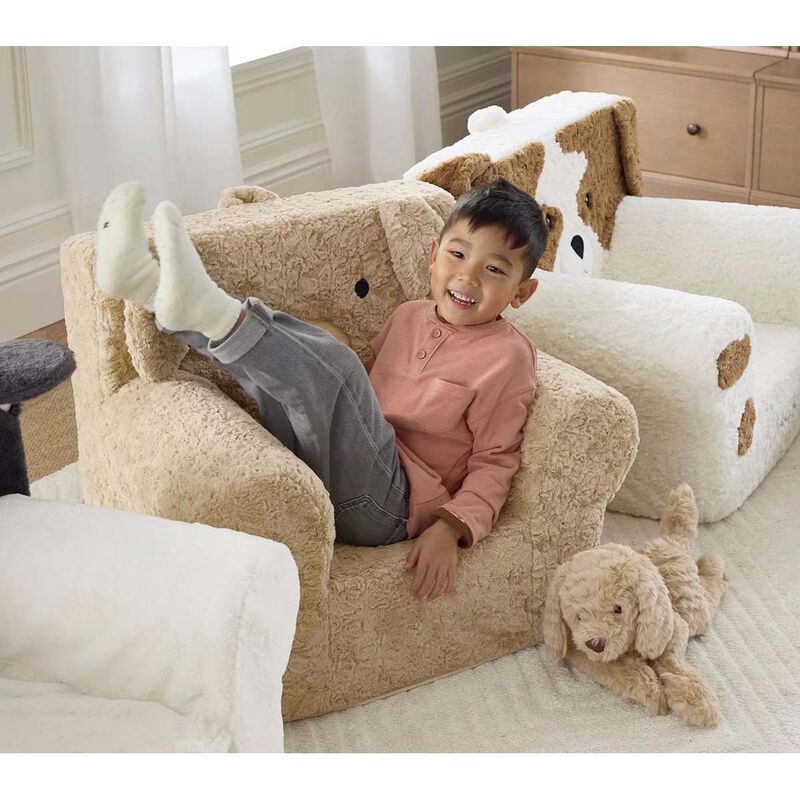 Pottery Barn Kids Cozy Critter Bailey Labradoodle Fur Chair image number 2