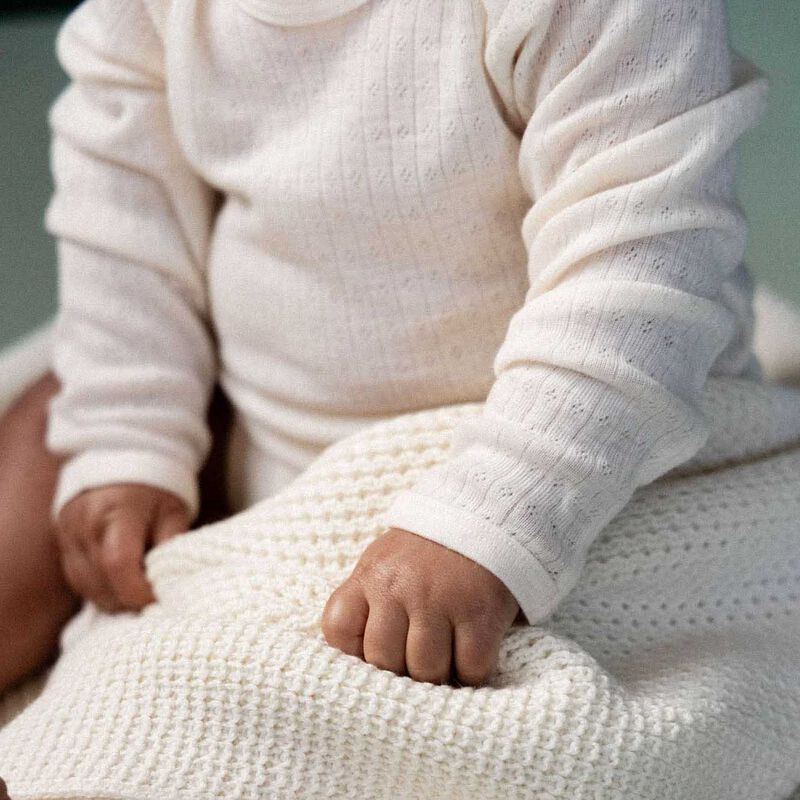 Nature Baby Merino Knit Blanket image number 1