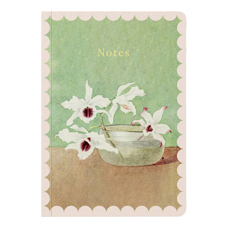 Ohh Deer Kaleido White Orchid In Water A6 Premium Soft Cover Notebook image number 0