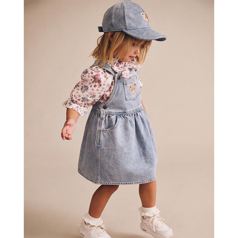 Huxbaby Dreamy Denim Pinafore Dress 6M-2Y image number 1