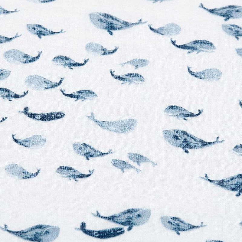 Pottery Barn Kids Organic Whale Crib Fitted Sheet image number 1