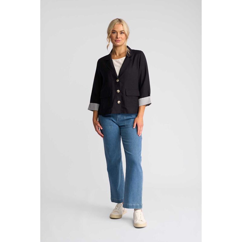 Vassalli Jacket With Contrast Stripe Cuff image number 7