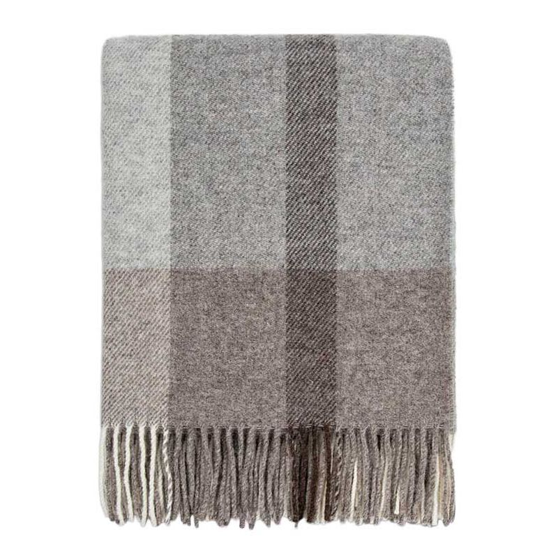 Baya Brunswick 100% NZ Wool Throw 130x180cm - Fawn image number 0