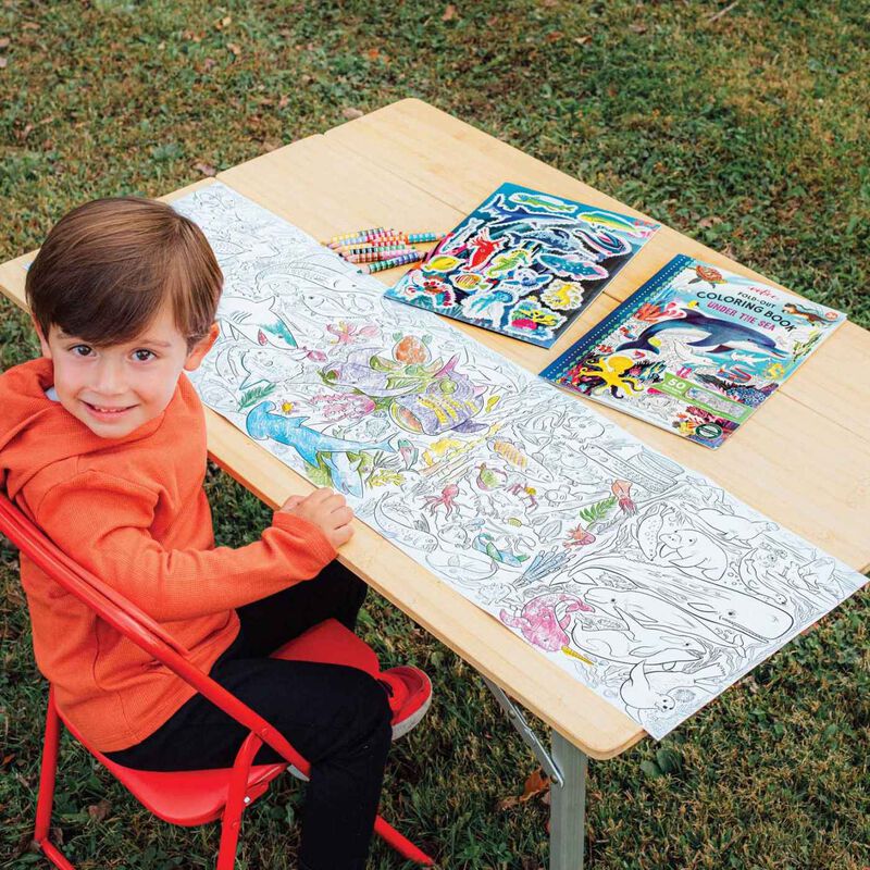 Eeboo  Fold-Out Coloring Book Under The Sea image number 3