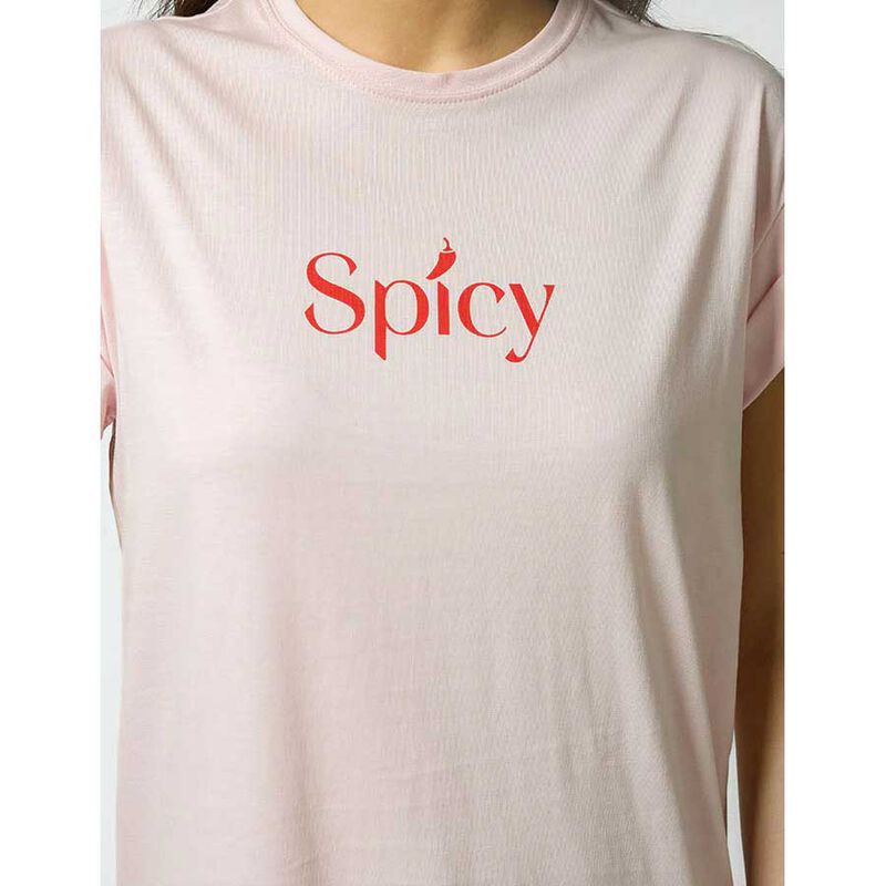 Stella + Gemma Cuff Sleeve T-Shirt Spicy Pink image number 2