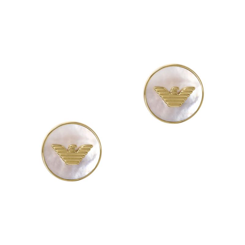 Emporio Armani Gold-Tone Brass Stud Earrings image number 0