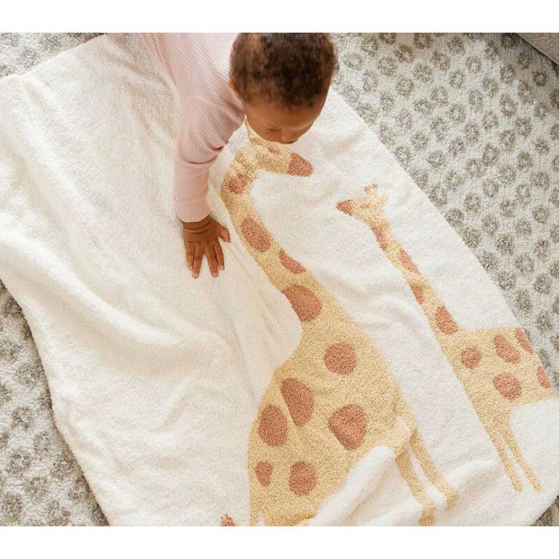 Pottery Barn Kids Fuzzy Giraffe Stroller Blanket image number 1