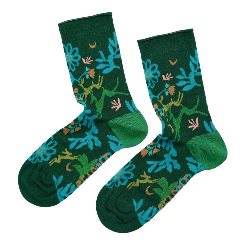 Seasalt Cornwall Bamboo Arty Socks Evening Woodland Firth image number 0