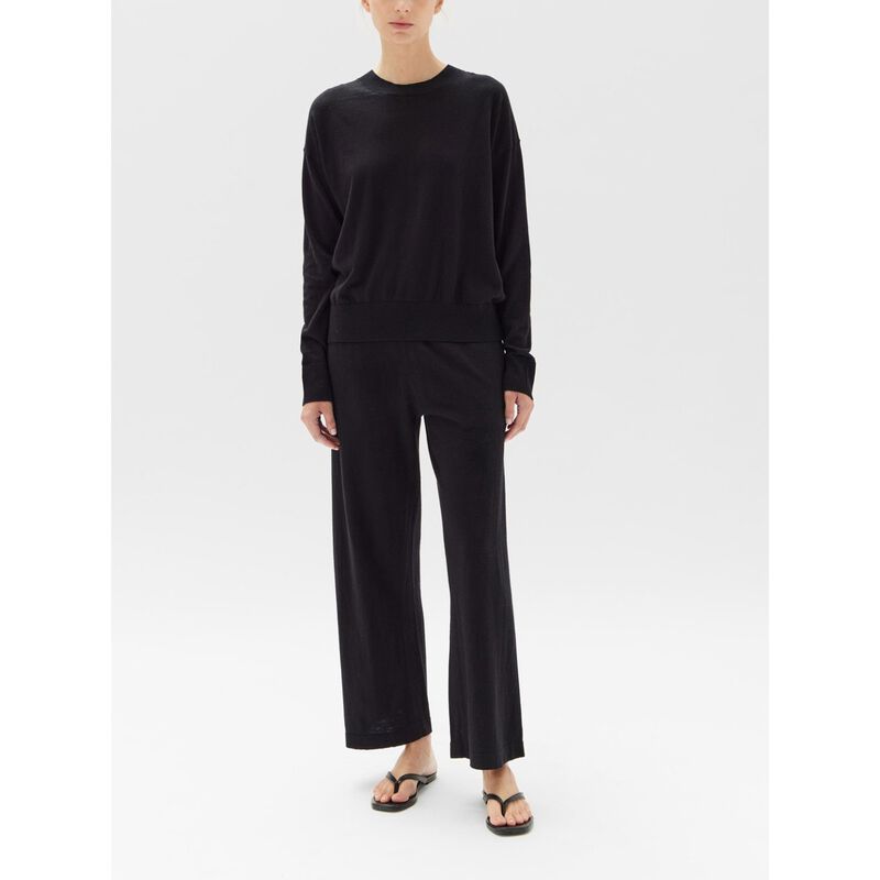 Assembly Label Cotton Cashmere Lounge Sweater Black image number 3